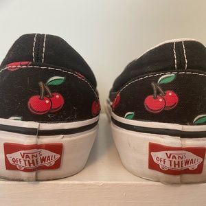 Vans slip on sneaker. Cherry pattern. Women's size 8